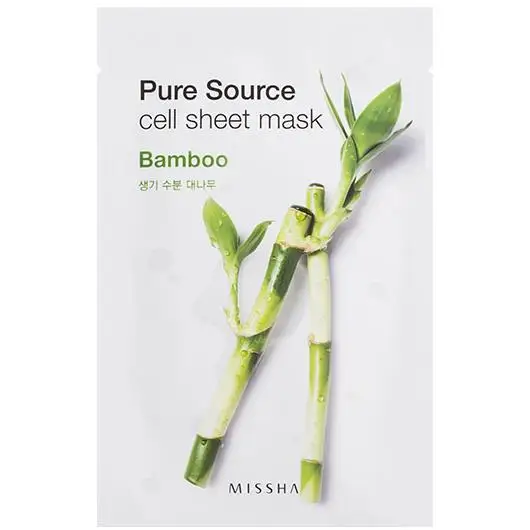 MISSHA маска My Real Squeeze Mask 1 шт. увлажняющая маска уход за кожей растительная маска для лица отбеливающая маска контроль жирности корейская косметика - Цвет: MISSHA bamboo
