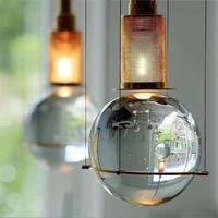 modern led glass ball nordic lamp lustre pendente kitchen dining bar hanglamp lighting fixtures restaurant