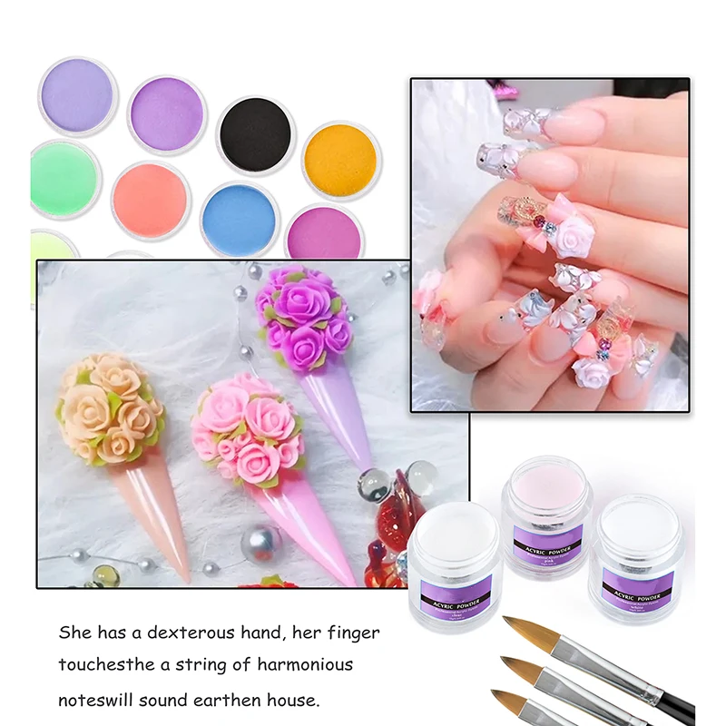 

Nail Tools 12-Color Carving Powder Set Nail Powder No Tail Butterfly Paper Holder Set Extension Crystal Liquid Pen TO