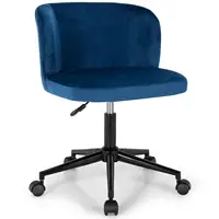Costway Velvet Home Office Leisure Vanity Chair Armless Adjustable Swivel Blue/Pink  CB10250