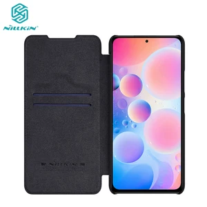 for xiaomi poco f3 x3 pro flip case nillkin qin leather flip cover card pocket wallet book case for xiaomi poco x3 nfc phone bag free global shipping