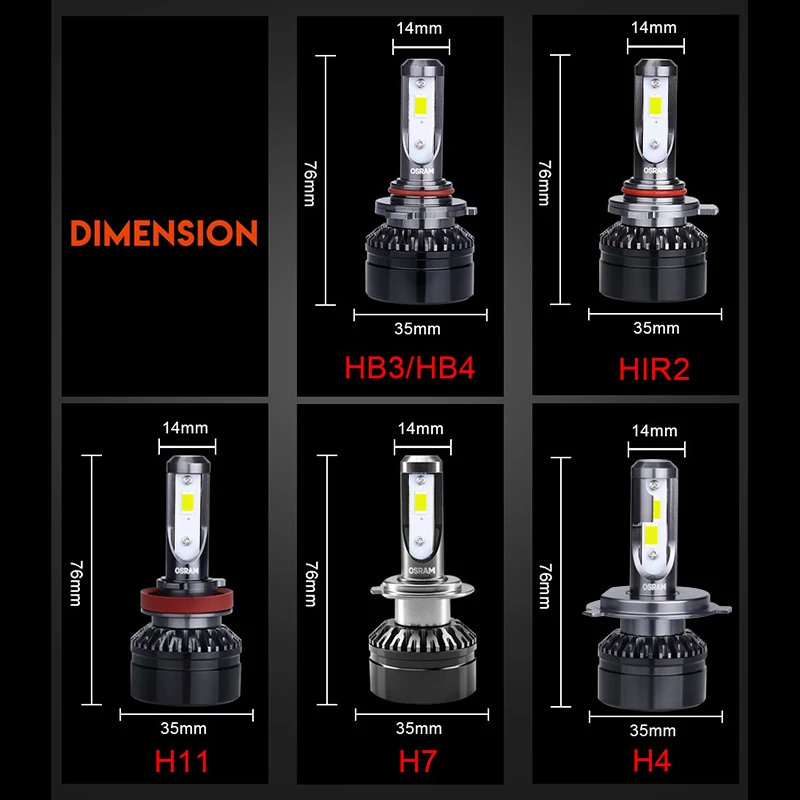 Лампа Ксеноновая OSRAM H1 9012 HIR2 HB2 H11 H4 9005 9006 HB3 HB4 Светодиодный лампа светодиодный
