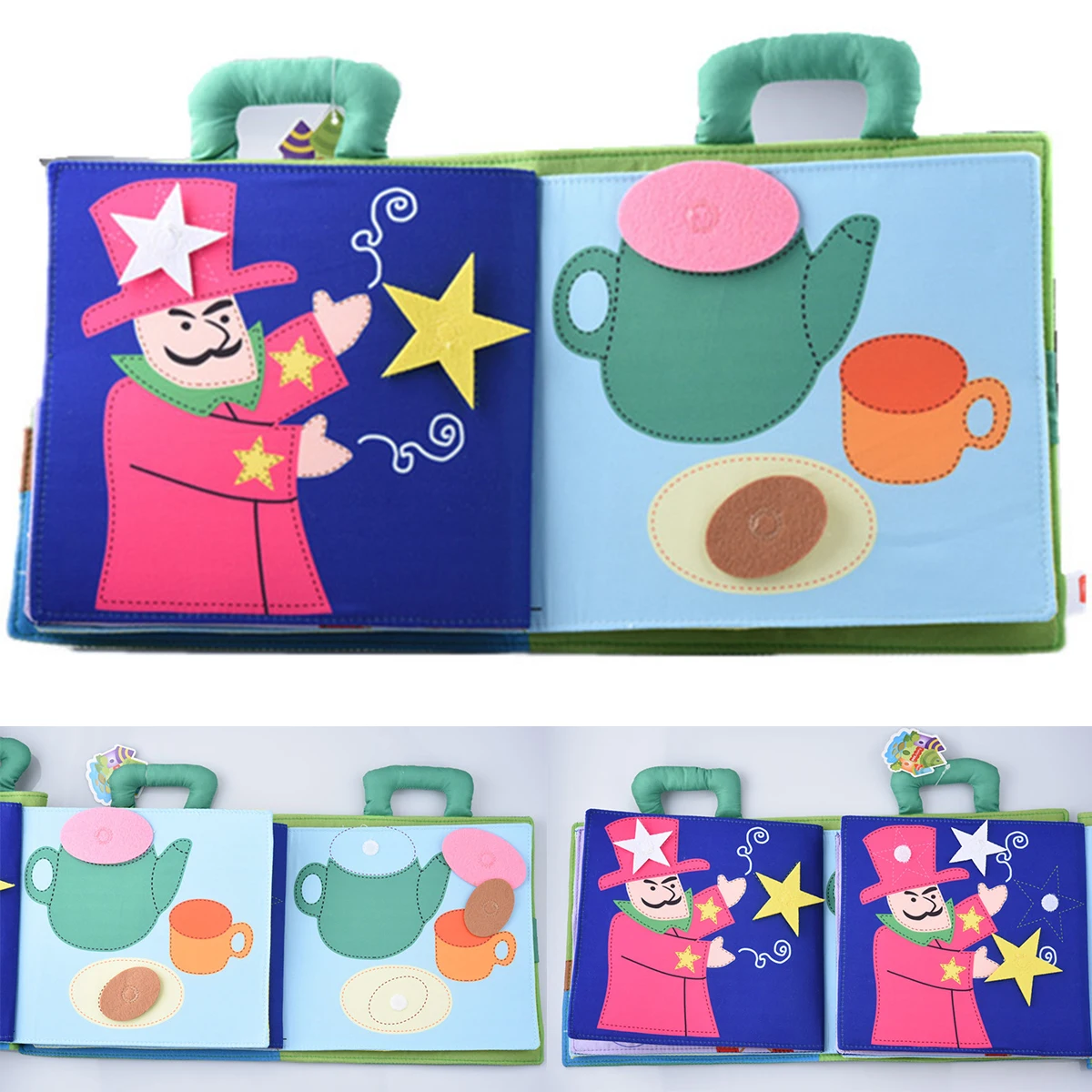 

Free ship Puzzle Shape Baby Toy Development Books Learning Education Cloth Book Child Interest Training Early Educational Toy
