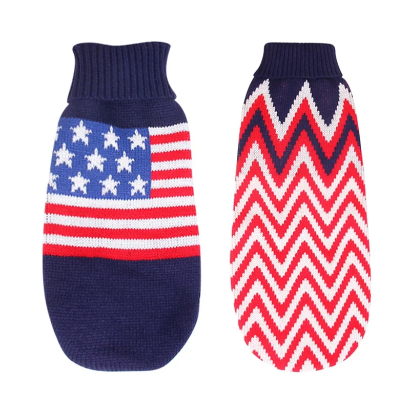 Зимняя одежда с рисунком собаки теплый Рождественский свитер для маленьких