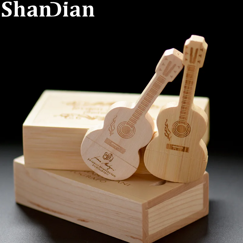 Флэш накопитель с деревянным корпусом usb 2 0 4/8/16/32/64/128 ГБ|wooden guitars usb|usb flash drive