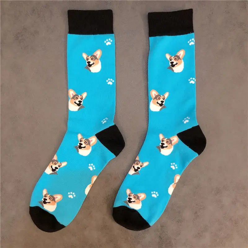 Забавные короткие носки Corgi с вельсским корги Corgis Love Heart Ass воздушные шары