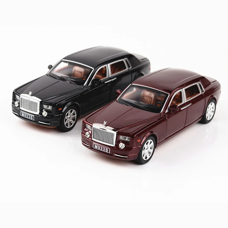 1:24 модель автомобиля из литого сплава Rolls Royce Phantom Metal Toy Car Wheels моделирующий