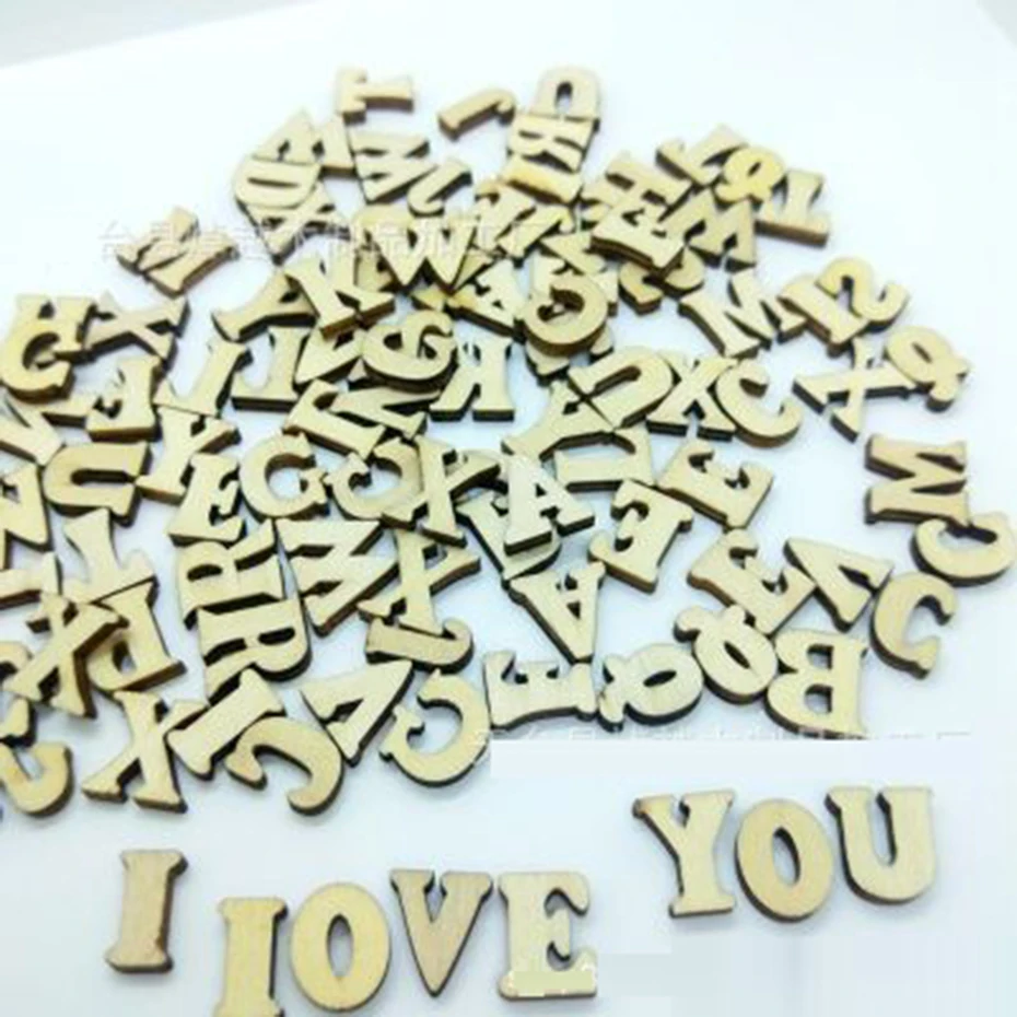 100 шт. деревянные буквы Английский алфавит домашнее декоративное искусство