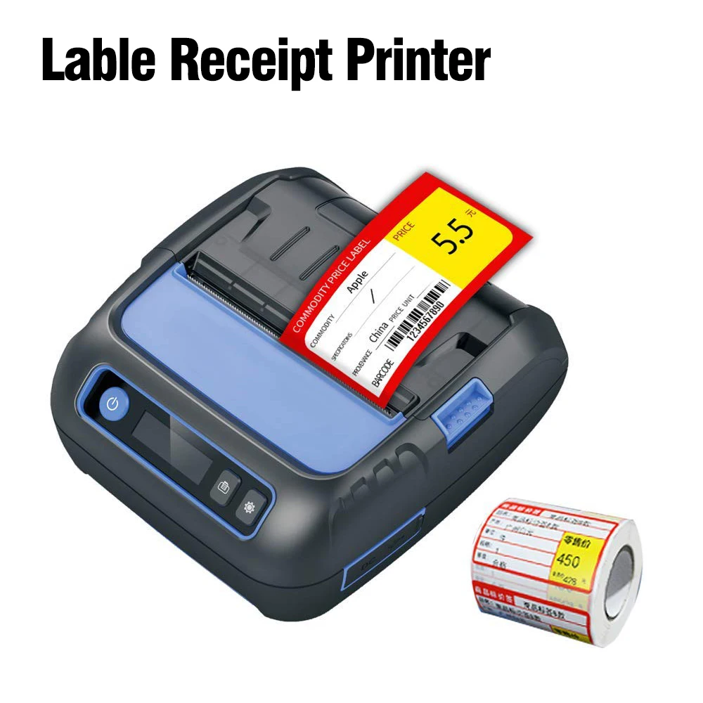 Портативный Миниатюрный термопринтер Pokect для печати этикеток чеков Bluetooth штрих