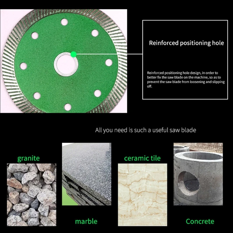 

Turbo Diamond Saw Blade Angle Grinder Wheel Porcelain Tile Ceramic Granite Marble Cutting Disc Tool 19QB