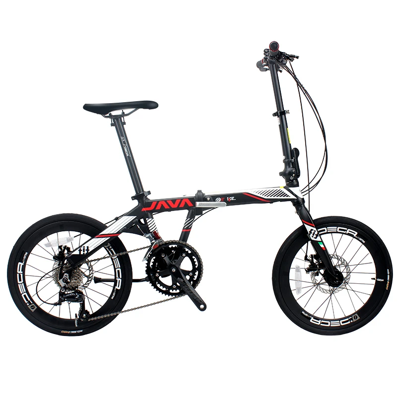Java Folding Bicycle FIT Aluminum Alloy Frame 20 Inch 406 18 Speed Disc Brake Foldable Bike Hollow Crank Portable Light | Спорт и