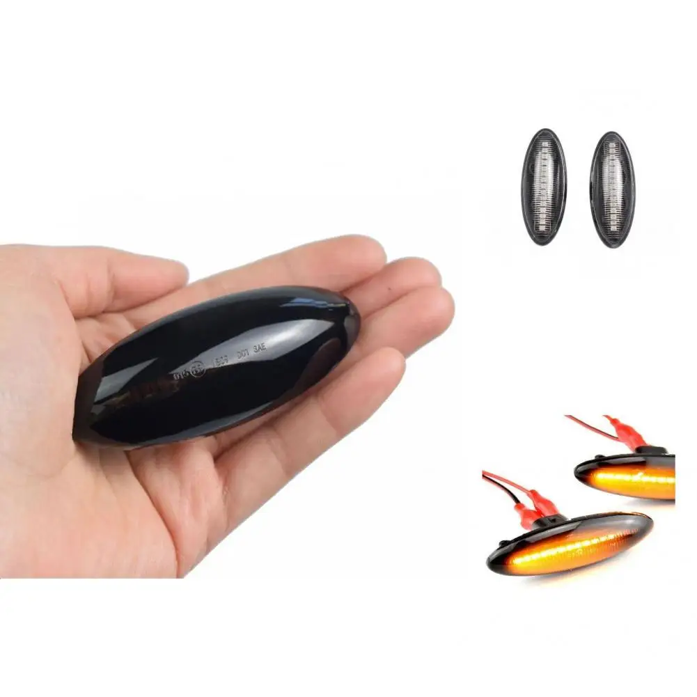 

ABS 1 Pair High Quality Flowing Side Mirror Indicator 2 Colors Repeater Lamp Sequential