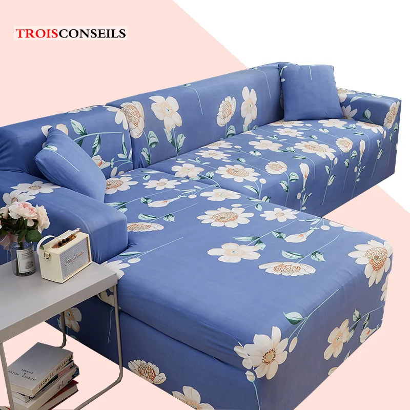 

Printed Stretch Sofa Cover for Living Room Elastic Slipcovers Tropical Leaves Flower Armchair 1/2/3/4 Seaters Couch Cover