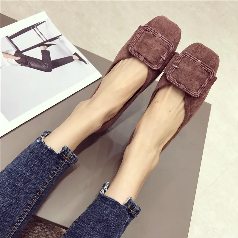 Новейшая модель; Женские однотонные балетки из флока на плоской подошве; элегантные удобные женские модные разноцветные туфли с бантом; женская обувь на плоской подошве; zapatos mujer - Цвет: Фиолетовый