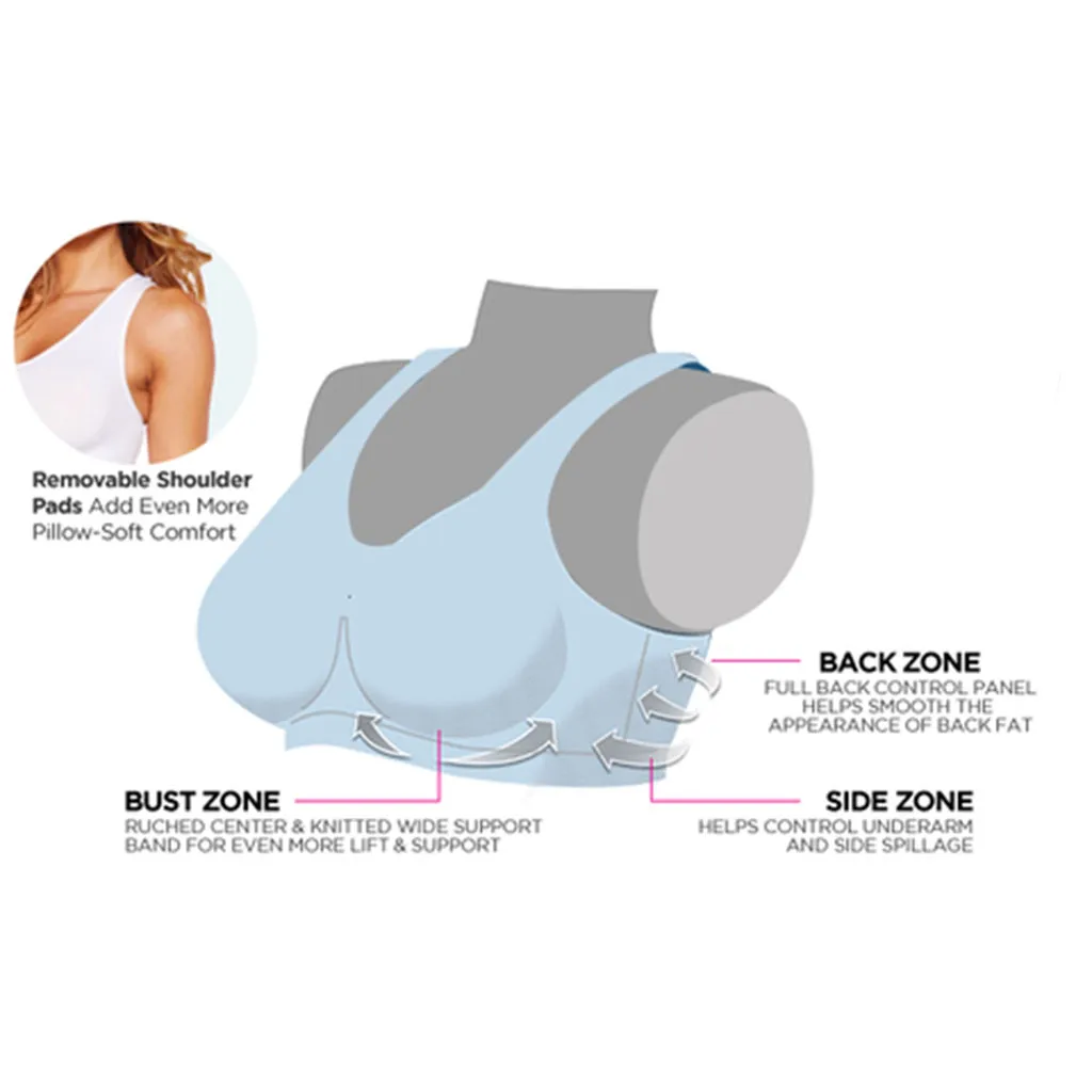 Для женщин бюстгальтер с эффектом пуш ап регулируемый спортивный застежка