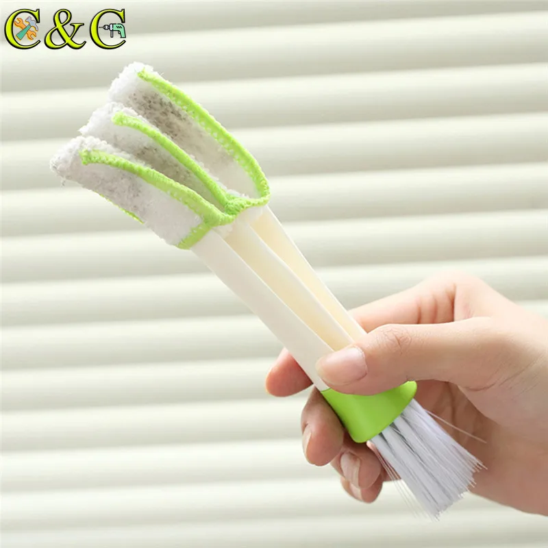 Пластиковая щетка для чистки автомобиля двусторонняя щель на вентиляционное