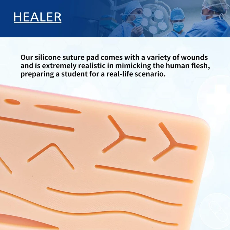 

Suture Practice Kit for Student, Include Upgrade Suture Pad with Pre-Cut Wounds, Suture Tools,Suture Thread