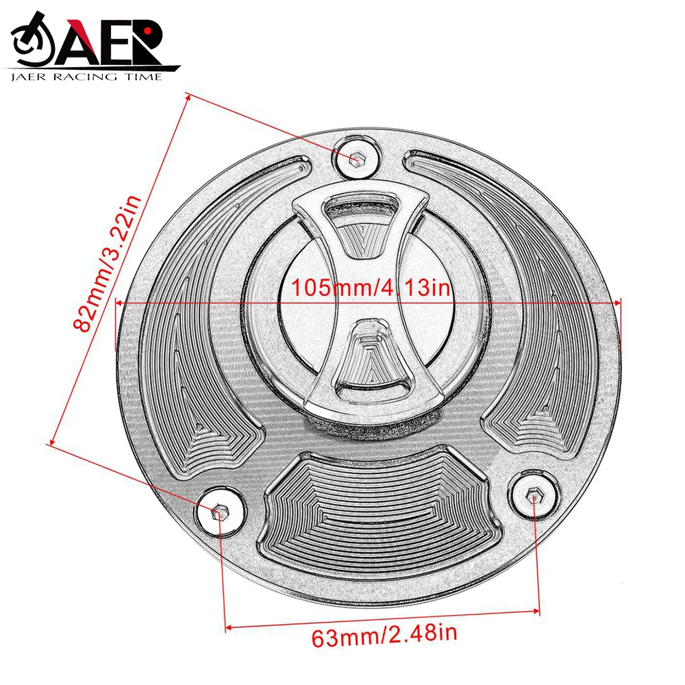 Крышка топливного бака JAER CNC для мотоцикла Yamaha YZF R3 R25 R15 R125 MT01 V MAX VMAX FZ6 FZ8 R1 R6 R6S FJR1300