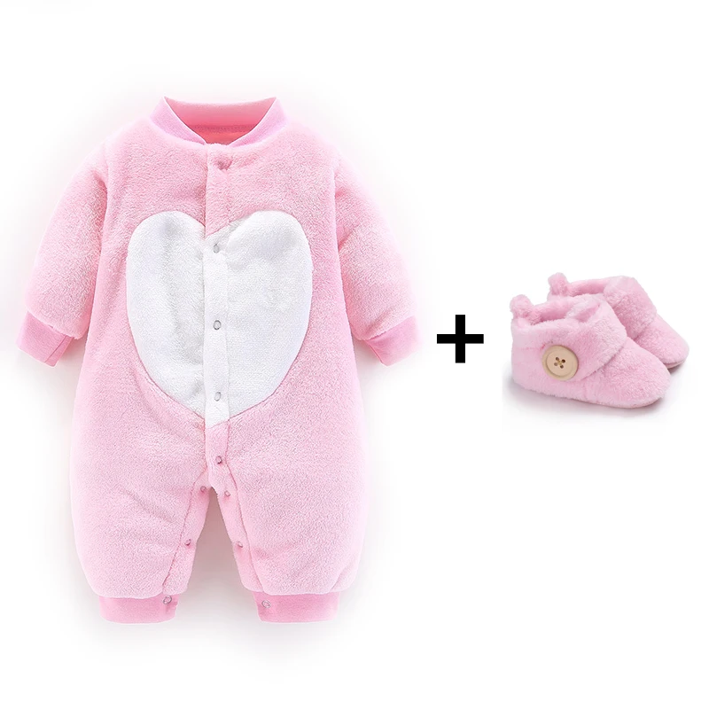 Зимняя одежда фланелевый Детский комбинезон унисекс мягкая для новорожденных