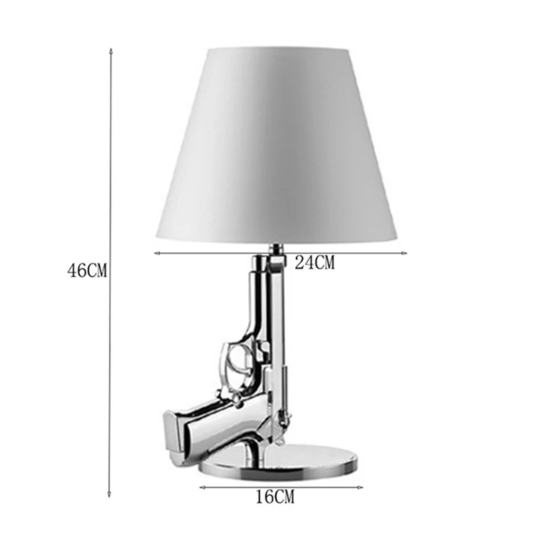Silver 46CM Современные настольные лампы смола, спальня, гостиная, освещение, украшение интерьера, Настольные светильники, домашний декор, светильник, настольная лампа для паба - Цвет абажура: Silver 46CM