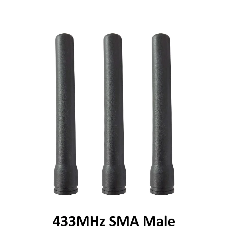 GRANDWISDOM 5pcs 433mhz antenna 3dbi sma male lora antene pbx iot module lorawan signal receiver antena high gain