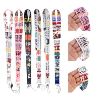 zf2107 1pcs tv show friends cartoon key chain lanyard gifts for child students friends phone usb badge holder necklace