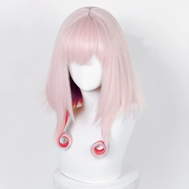 Парик для косплея аниме Takt Op. Destiny розовые красные короткие волосы термостойкие +