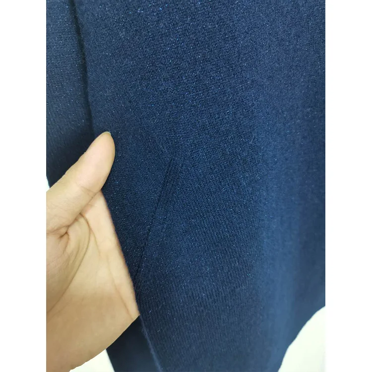 

100% cashmere Women Sweater 2020 Autumn / Winter Solid Shoulder Button Round Neck Long Sleeve Fashion Knitted Sweater