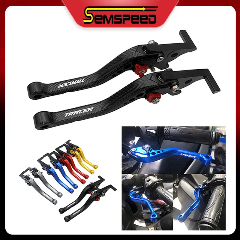 

Motorcycle Short Lever For Yamaha MT07 FZ07 MT-09 FZ-09 Tracer 700 900 GT 2014-2020 SEMSPEED CNC 3D Rhombus Brake Clutch Levers
