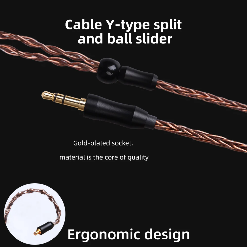 FDBRO MMCX 2pin 8-Cores Balanced Upgrade Earphone Cable 2.5/3.5/4.4mm Headphone Silver Plated Wire SE215 SE315 SE425 SE535 SE846 |