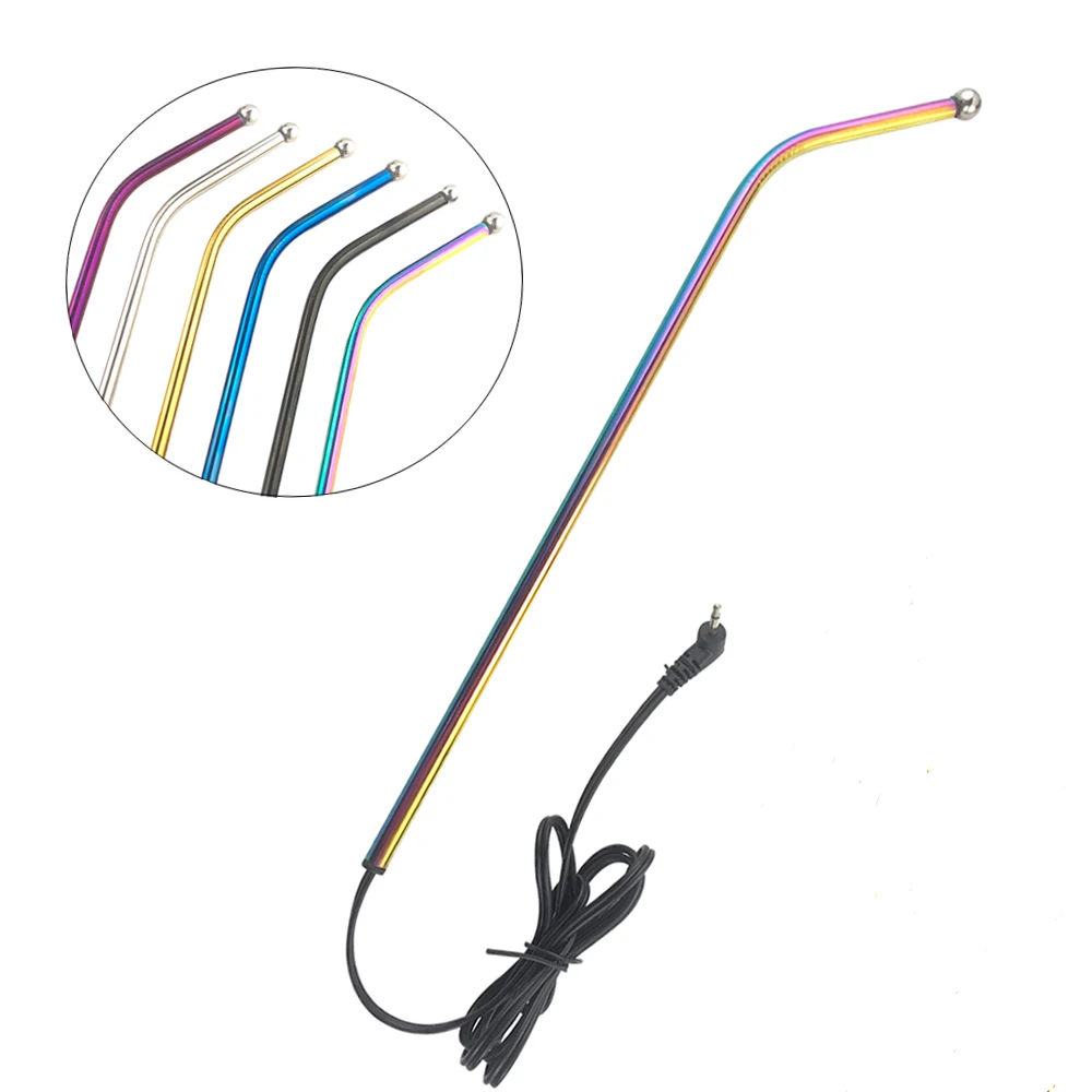 Electric shock Bi polar Rainbow Male metal urethral beads penis plug dilator electro massager BDSM insert sex toy for man | Красота и