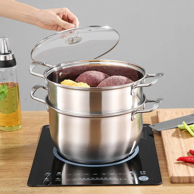 Кастрюля для супа из нержавеющей стали кастрюля отпаривания маленькая Горячая