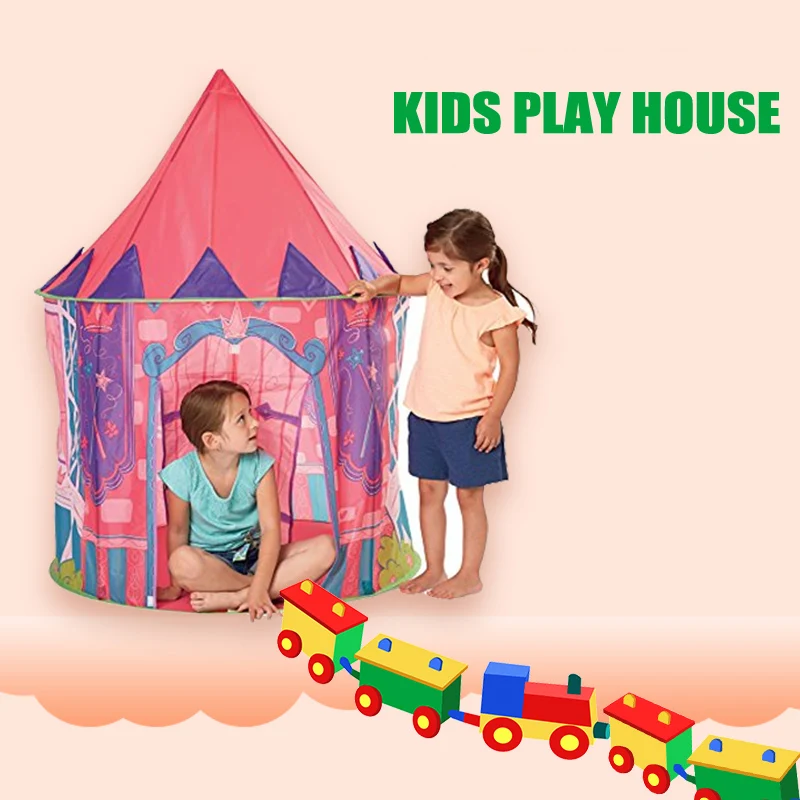Розовая принцесса детская складная палатка для кемпинга Пляжная с сумочкой