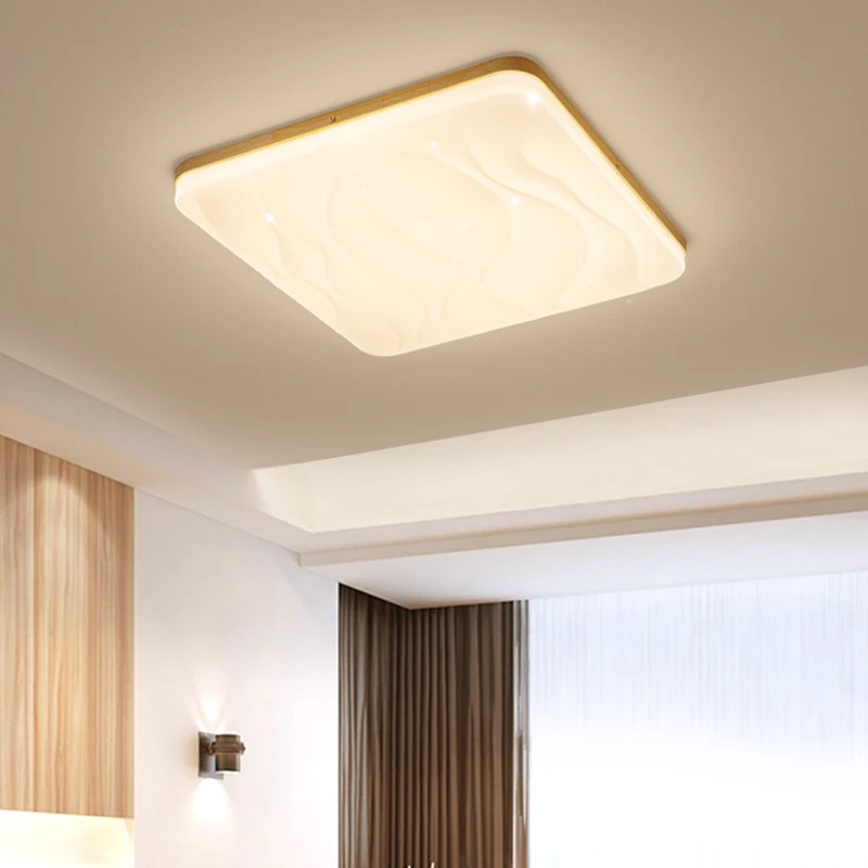 

Nordic Living Dining Bed Room Modern Ceiling Light Solid Wood American Star Lighting Kitchen Children Decorate LED Ceiling Lamps