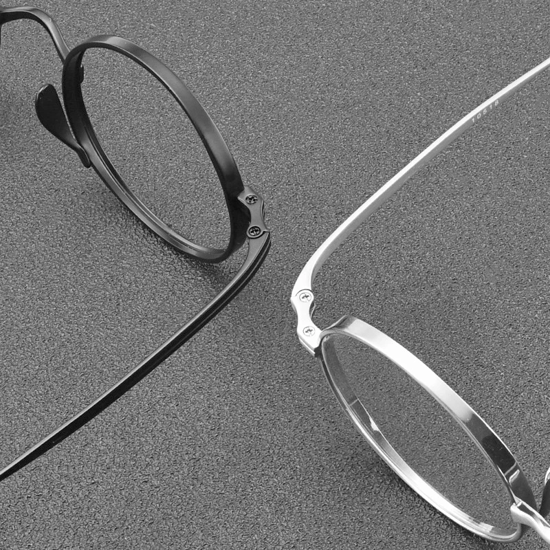 Vintage Pure Titanium Glasses Frame Men Round Optical Myopia Prescription Eyeglasses Frame Women Luxury Brand Small Eyewear