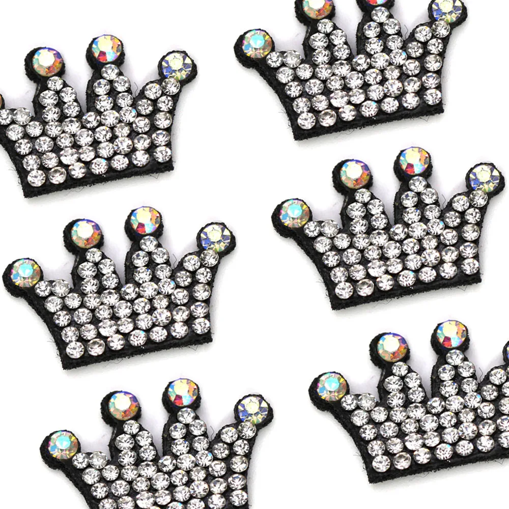 10 шт. нашивки &quotКорона&quot AB аппликация СТРАЗА патчи для одежды пришить с