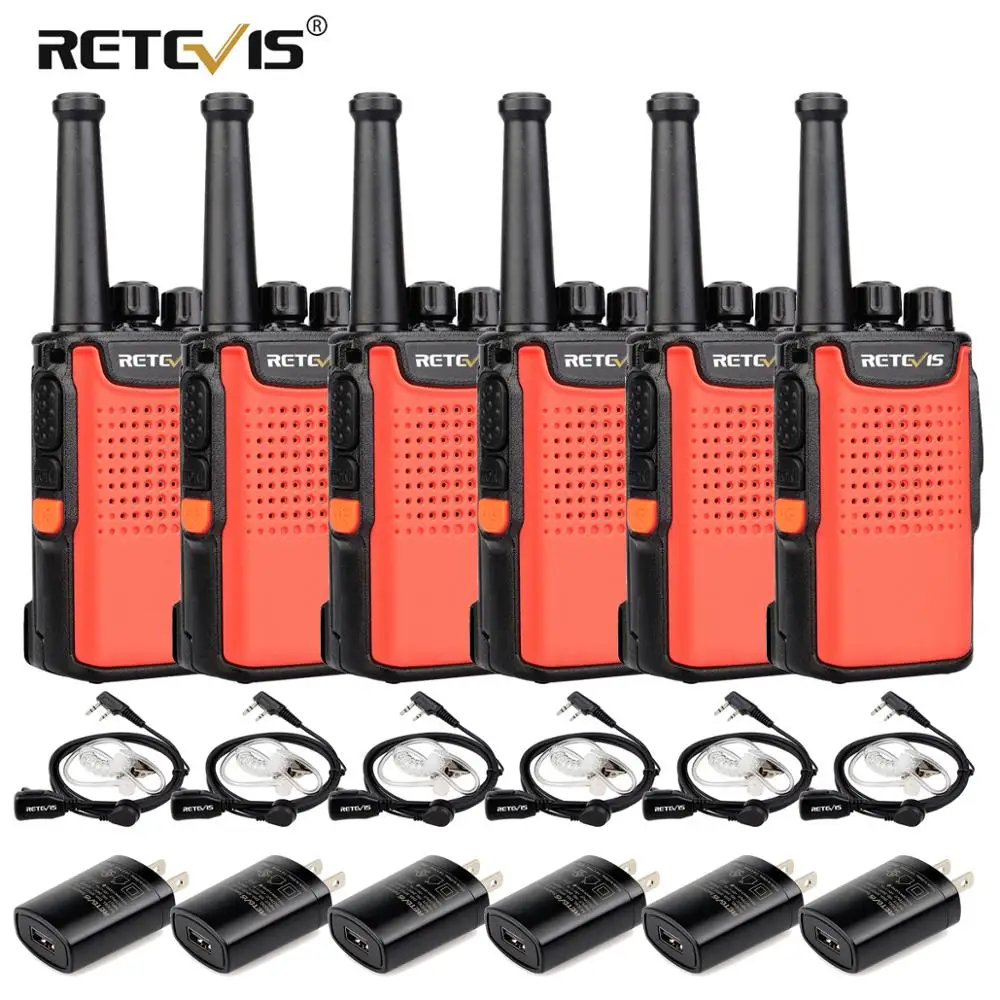 Retevis RT667/RT67 рация 6 шт. PMR радио 446 VOX Немагнитный динамик 3000 мАч USB зарядка