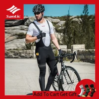 santic cycling pants men pro team bike bib pants thermal fleece windproof warm bicycle long pants bermuda ciclismo m8c04104