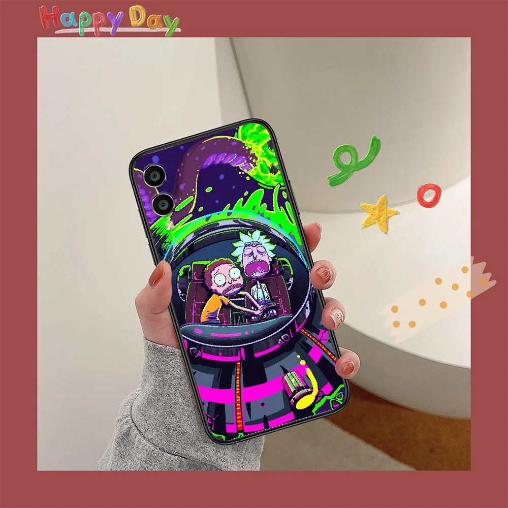

Mortys Cartoon Anime Ricks Phone Case For HUAWEI Honor 6 7 8 A 9 X Mate 10 20 30 i Lite Pro Y7 2019 black Shell Soft Coque