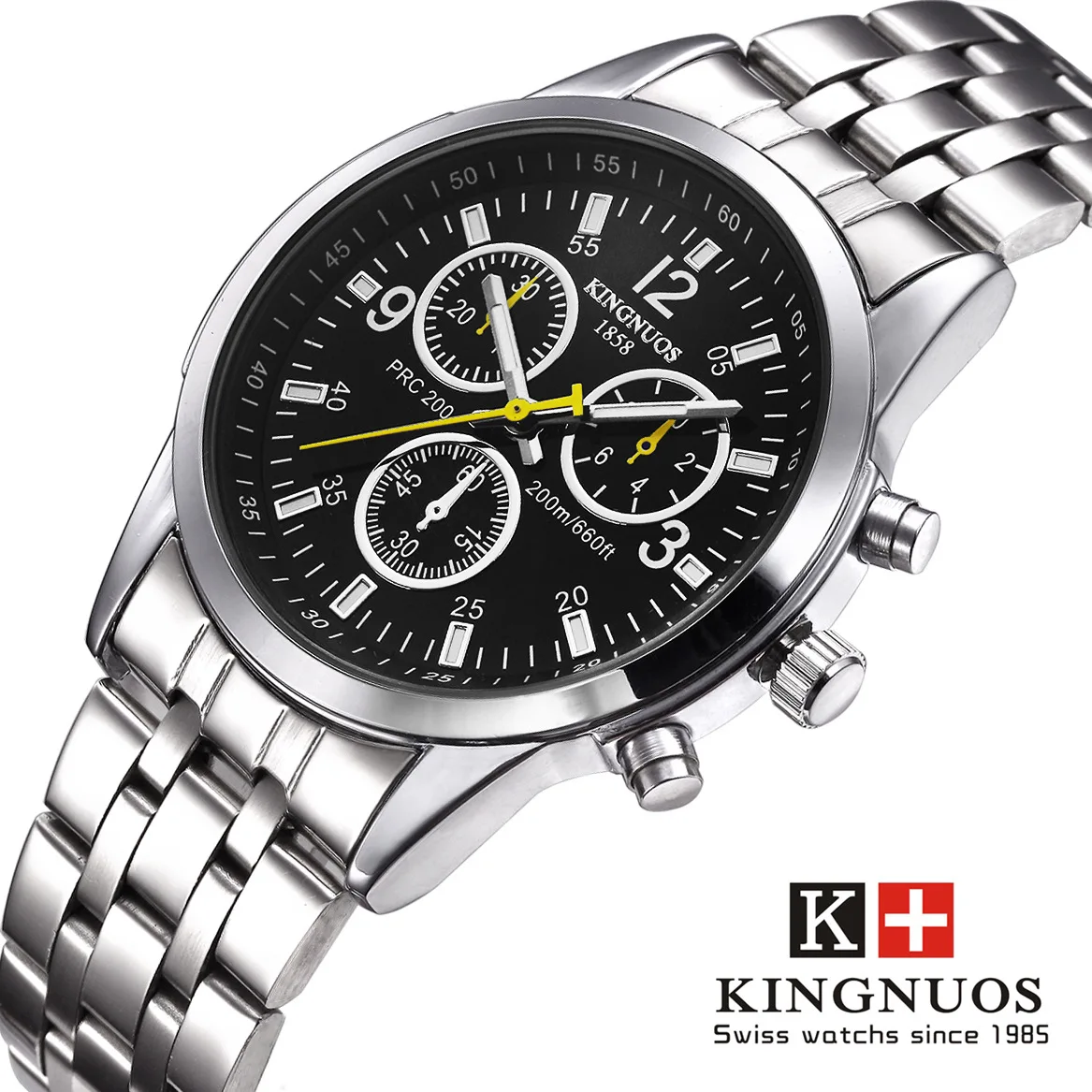 Мужские часы Топ бренд класса люкс из нержавеющей стали Водонепроницаемый