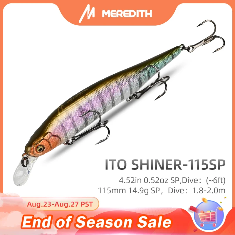 MEREDITH ITO SHINER 115SP Вольфрамовая система веса лучшие рыболовные приманки воблер в