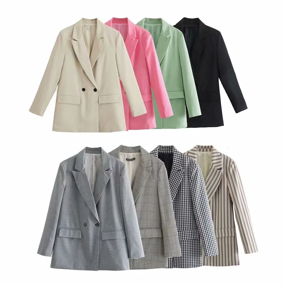 

DiYiG WOMAN 2021 autumn new women's wear Korean commuting straight loose double-breasted suit coat
