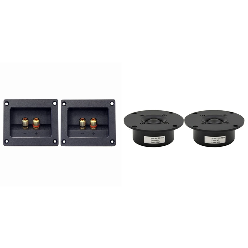 

2Pcs DIY Home Car Stereo 2-Way Speaker Box 93X80mm Black & 1 Pcs Hifi 4 Inch Tweeter Speaker