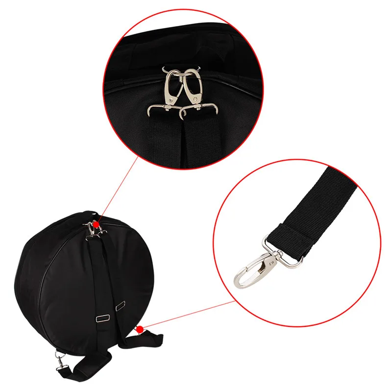 

Best Deal Drum Durable Case 14 Inch Shoulder Bag Shoulder Strap External Pockets Percussion Instrument Parts Accessories