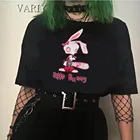 Женская футболка с принтом кролика, футболка в стиле хип-хоп, в стиле Харадзюку, 2021