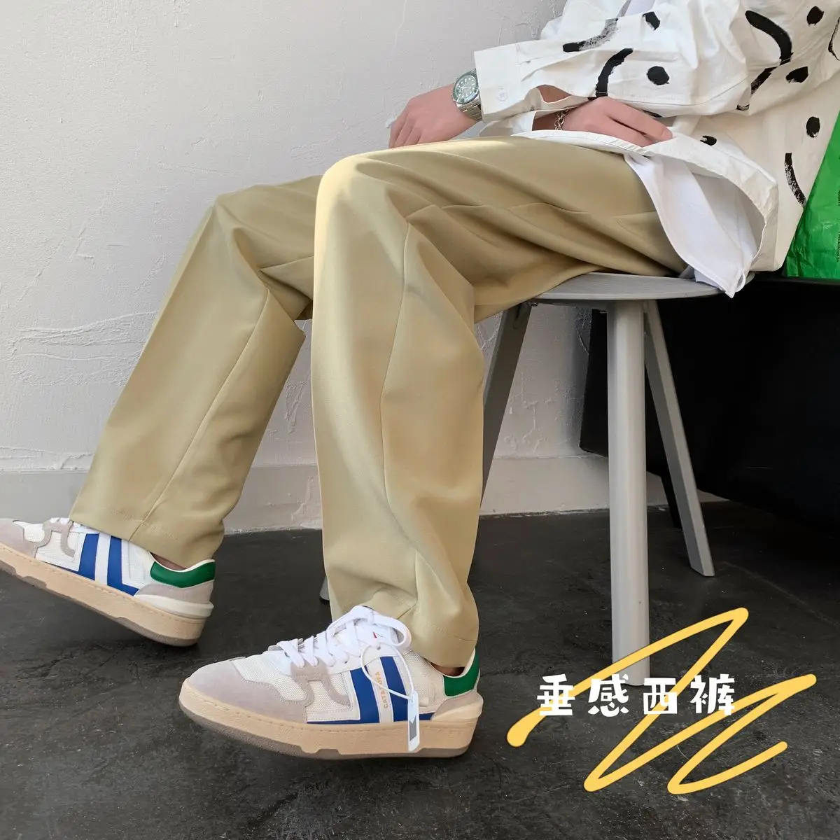 

2020 En Nieuwe Jeugd Populaire Losse Effen Kleur Slanke Rechte Pijpen Broek Fashion Casual Alle-Match Sport