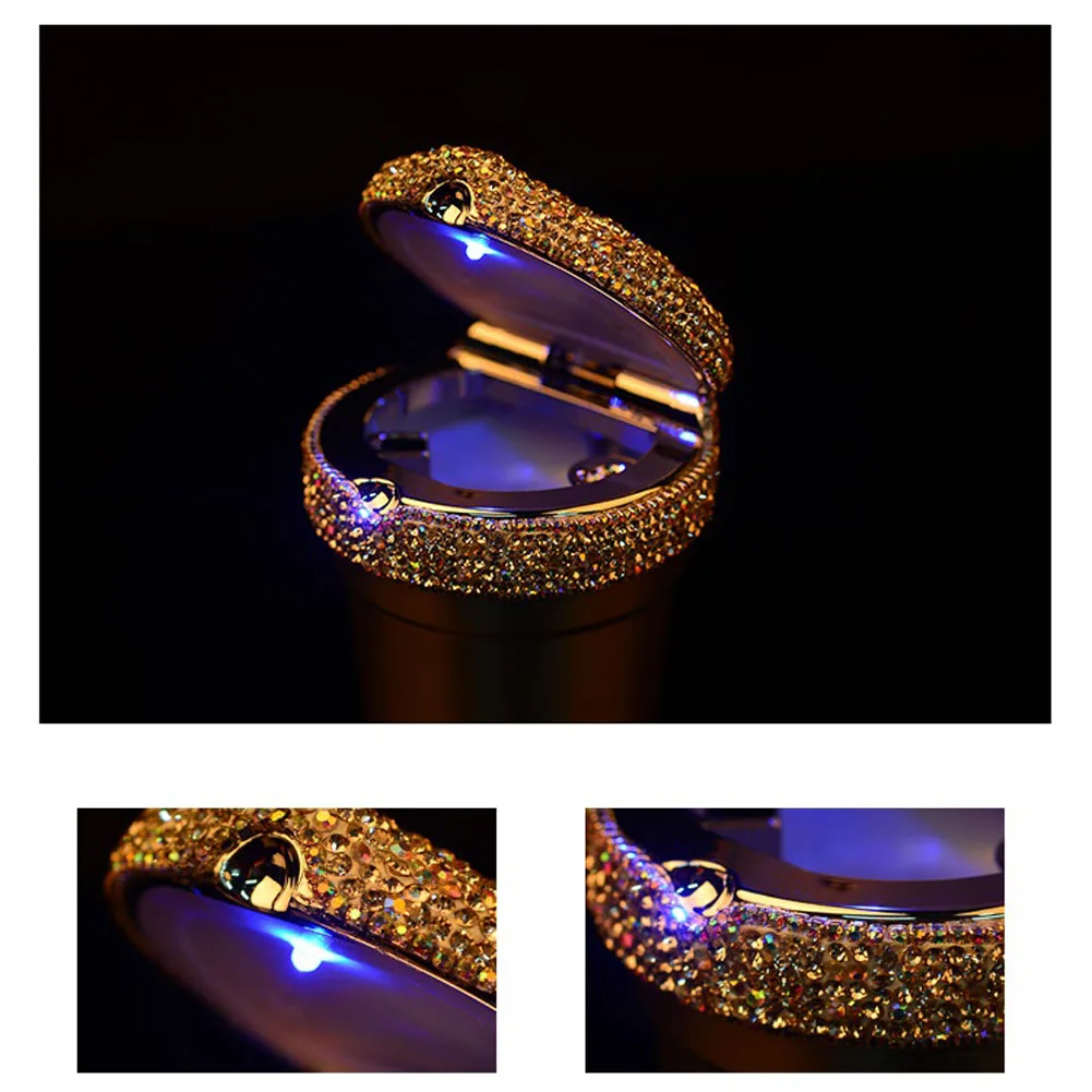 Автомобильная пепельница с синим светодиодный светильник портативная