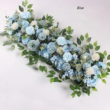 Blue Flone искусственные розы цветы ряд Свадебные вечерние украшения для дома сценическая фоновая Арка стенд настенный Декор Флорес аксессуары - Цвет: Blue