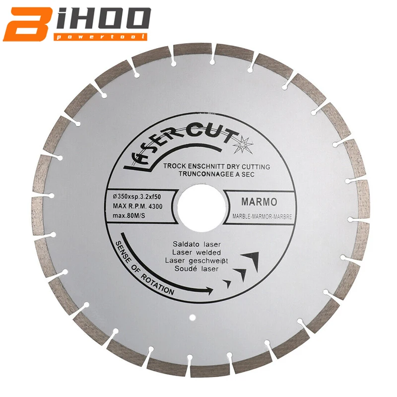 350mm Diamond Saw Blade Cutting Disc Bore 50mm for Cutting Blade Wheel Saw Marble Brick Concrete Stone Thickness 4mm