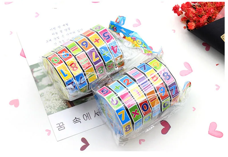 Child Learn digital cube toys Baby intellectual development Sudoku Color cartoon sticker Hand-eye coordination stress reliever